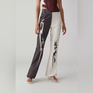 NWOT House of Sunny Black & White Total Tribal Pant - Medium